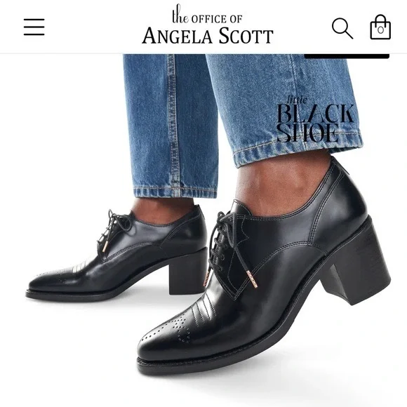The Office of Angela Scott Miss Button Black Derby/Oxford - Picture 1 of 10